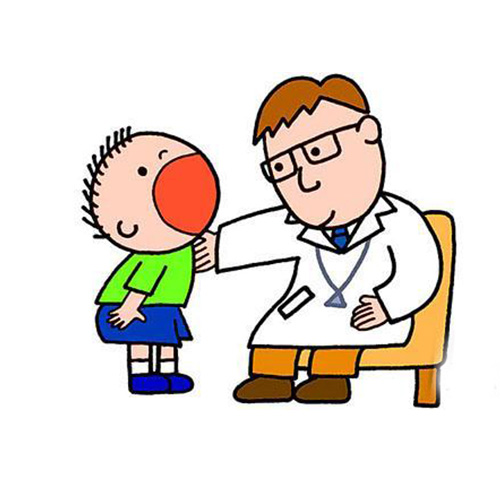 醫生檢查小兒腦炎